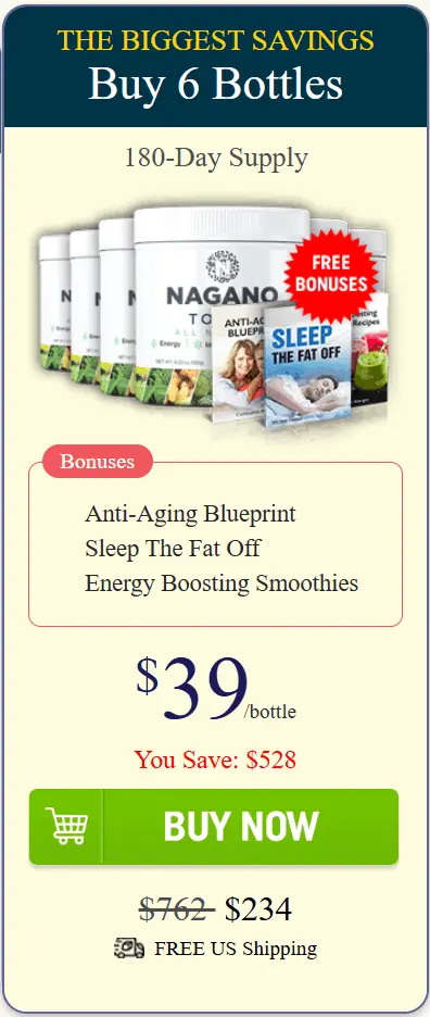Nagano Tonic 6 bottles – 180-day supply best value